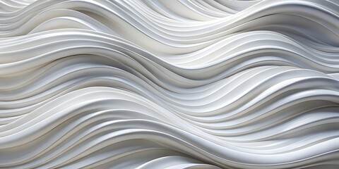 Obraz premium minimalistic white waves forming a dynamic abstract backdrop