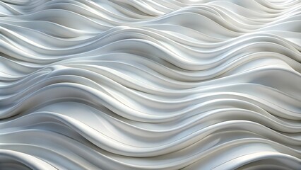 Obraz premium abstract white wave layers cascading over a minimalistic background