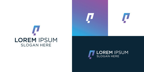 modern letter p logo design. Vector illustration creative letter f logo. modern logo design vector icon template