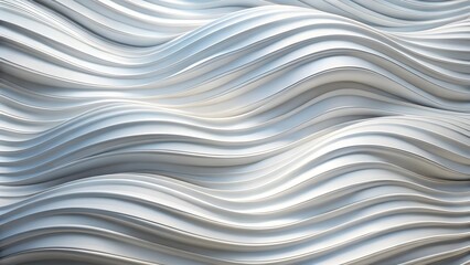 Obraz premium minimalistic white wave design creating a soft abstract canvas