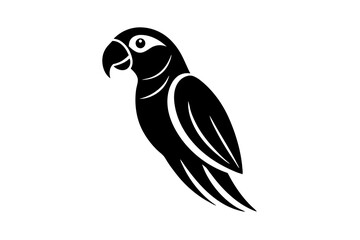 black and white bird icon design
