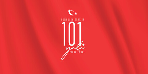 29 ekim cumhuriyet bayramı kutlama tasarımı. Translation: 29 october republic day celebration design.	
