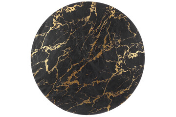 black food plate on white background with gold stripes
