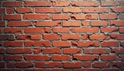 Obraz premium Vintage red brick wall texture with rustic charm, ideal for branding or design.