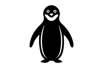 black and cartoon penguin