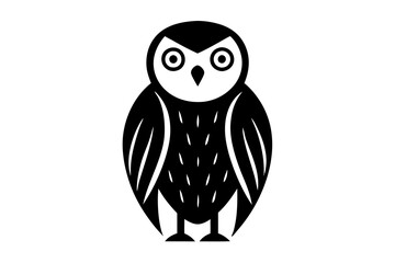 owl on white background