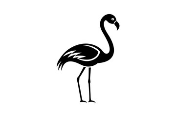 Fototapeta premium flamingo silhouette isolated on white