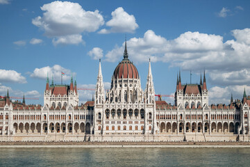 The Hungarian Parliament Building (Parliament of Budapest), the seat of the National Assembly of...
