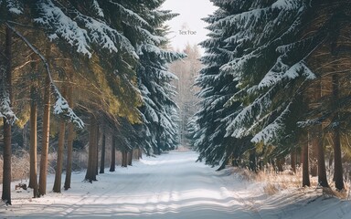 A snowy path leads into a forest, with a sign that reads "Welcome to Snow Forest."