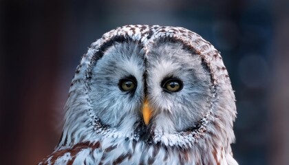 Obraz premium The Ural owl (Strix uralensis) is a large nocturnal owl 