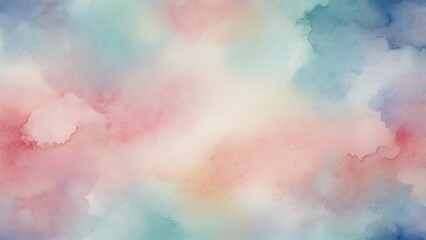 Fototapeta premium Abstract watercolor illustration background combination of fantasy pastel colors 