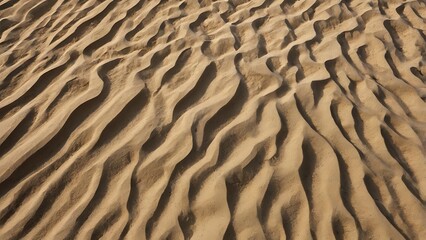 Fototapeta premium close up view of sand waves illustration abstract background, seamless sandy texture backdrop 