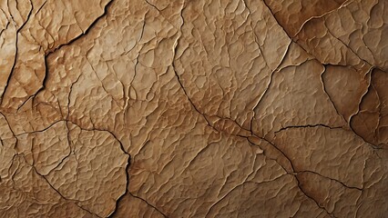 Fototapeta premium close up view of a material textured, leather like abstract background with dark brown color and bumps and grooves on it