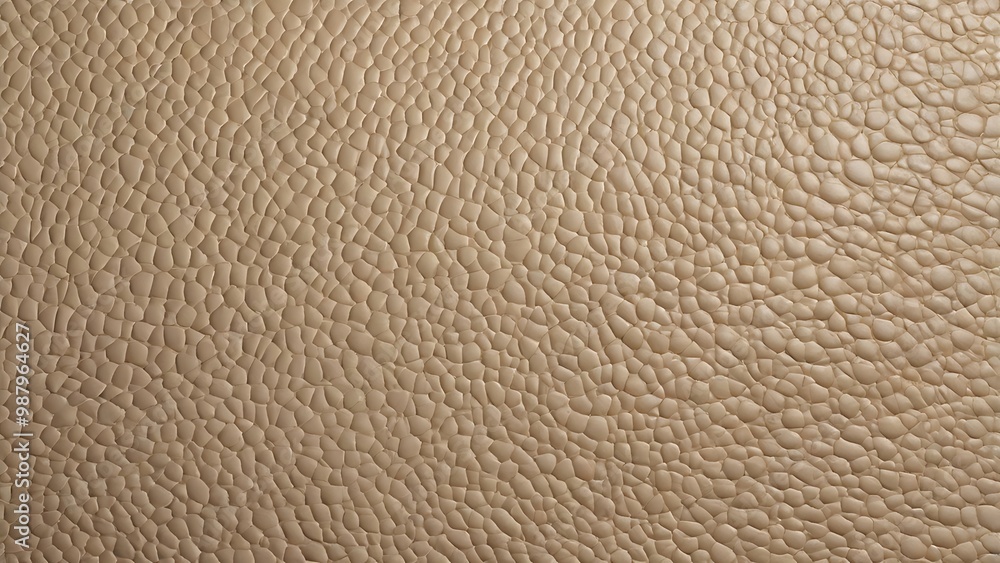 Poster close up view of a material textured, leather like abstract background with light brown color and bu