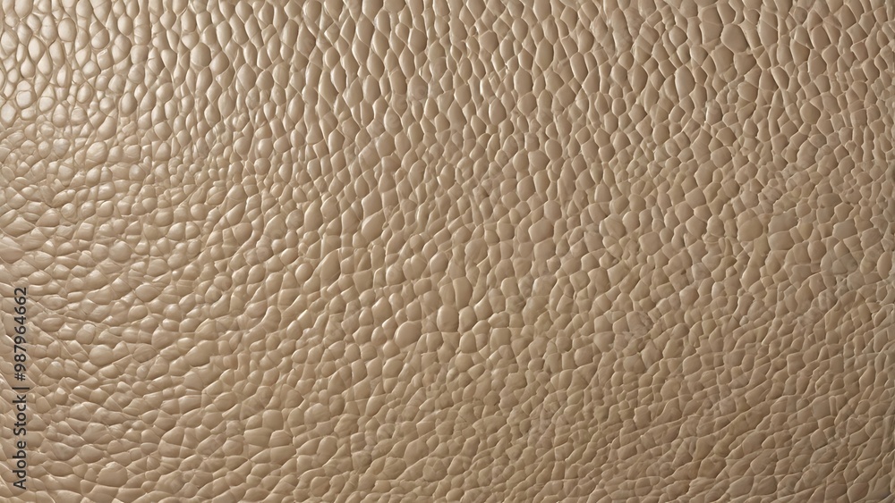 Poster close up view of a material textured, leather like abstract background with light brown color and bu