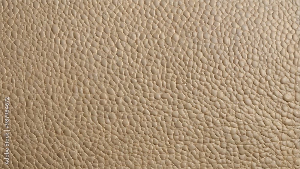 Poster close up view of a material textured, leather like abstract background with light brown color and bu