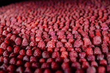 Delicious-looking cake featuring an abundant array of fresh berries.
