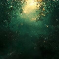 Fresh green featuring nature-inspired leaf patterns for a calming space background