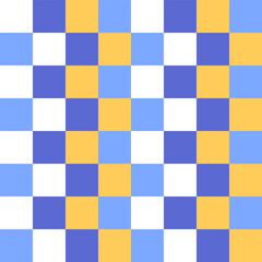 Checkered seamless pattern, vintage aesthetic backgrounds, colorful checkerboard grid texture. Funky fashion retro textile print. Vector illustration