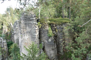 Prachov Rocks - Limestone Spires - in Czech Republic