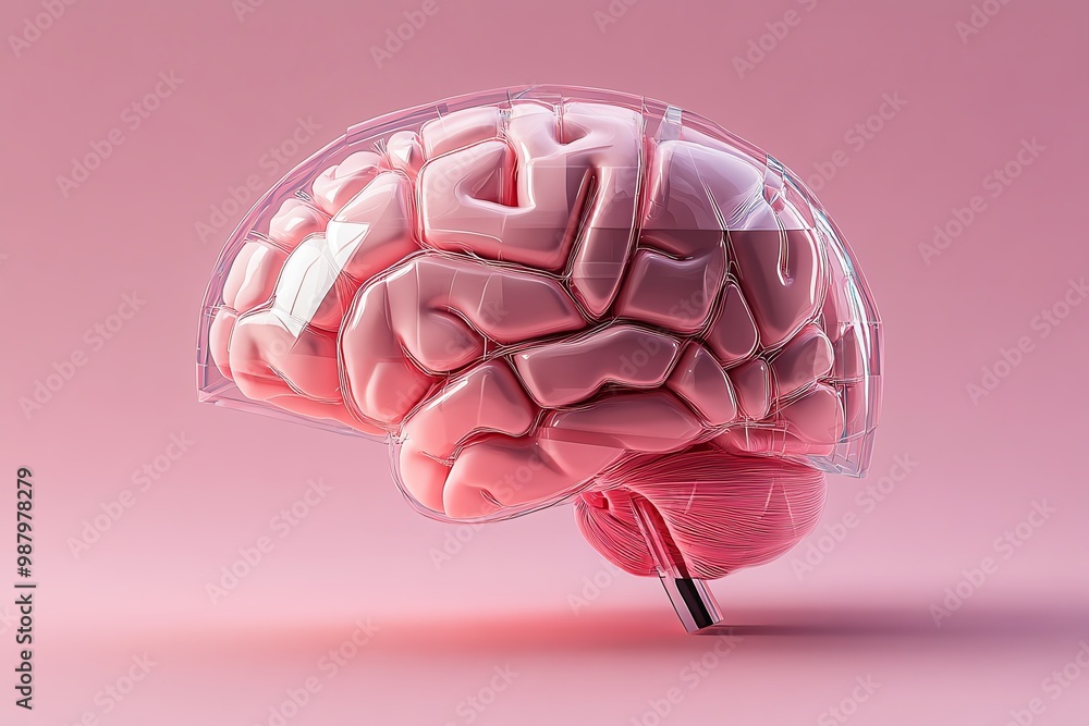 Aufkleber minimalist brain design, featuring clean lines and geometric shapes in a monochromatic color scheme