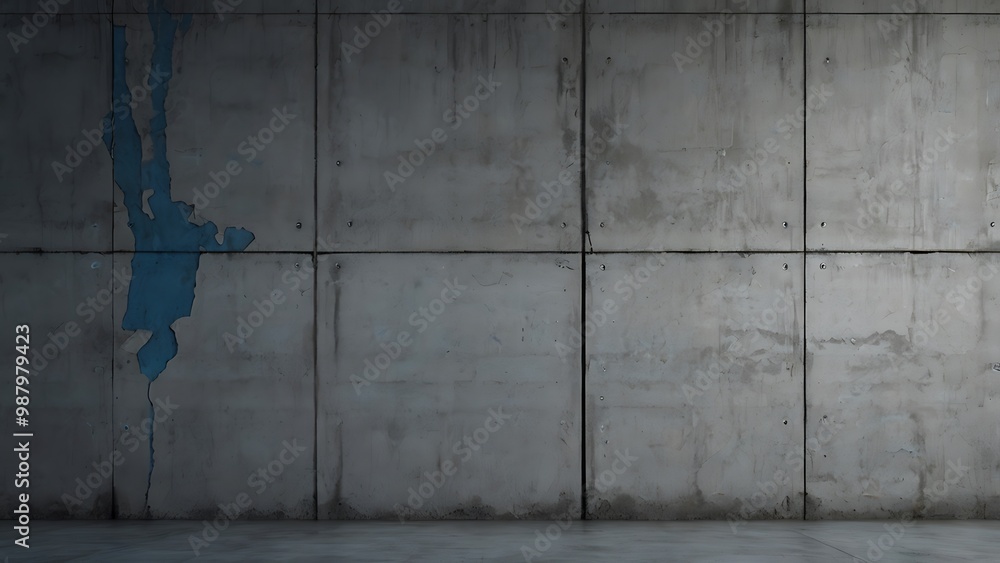 Poster abstract background of industrial and minimalist type, featuring a concrete wall that divided into l