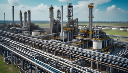 Industrial innovation in oil extraction processes by an energy production company, highlighting advancements in fuel generation techniques