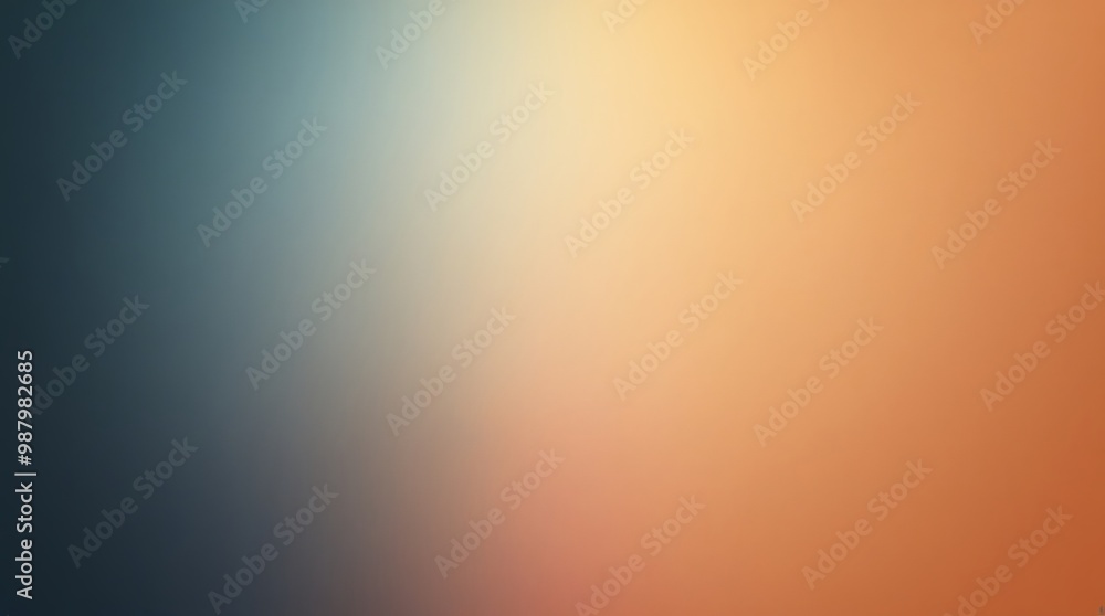 Aufkleber abstract gradient background with a smooth transition from dark blue on the left to a warm orange hu