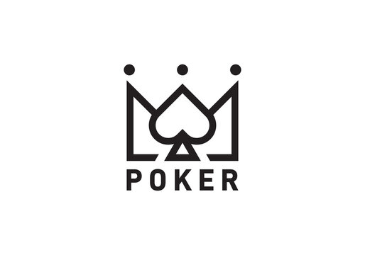 king poker logo design. club casino betting gambling symbol design template