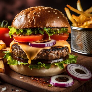 Descubra o Sabor Irresist&iacute;vel! 🍔✨
Apresentamos o hamb&uacute;rguer dos seus sonhos, uma explos&atilde;o de sabores que vai conquistar seu paladar! N&atilde;o perca a chance de experimentar essa del&iacute;cia.