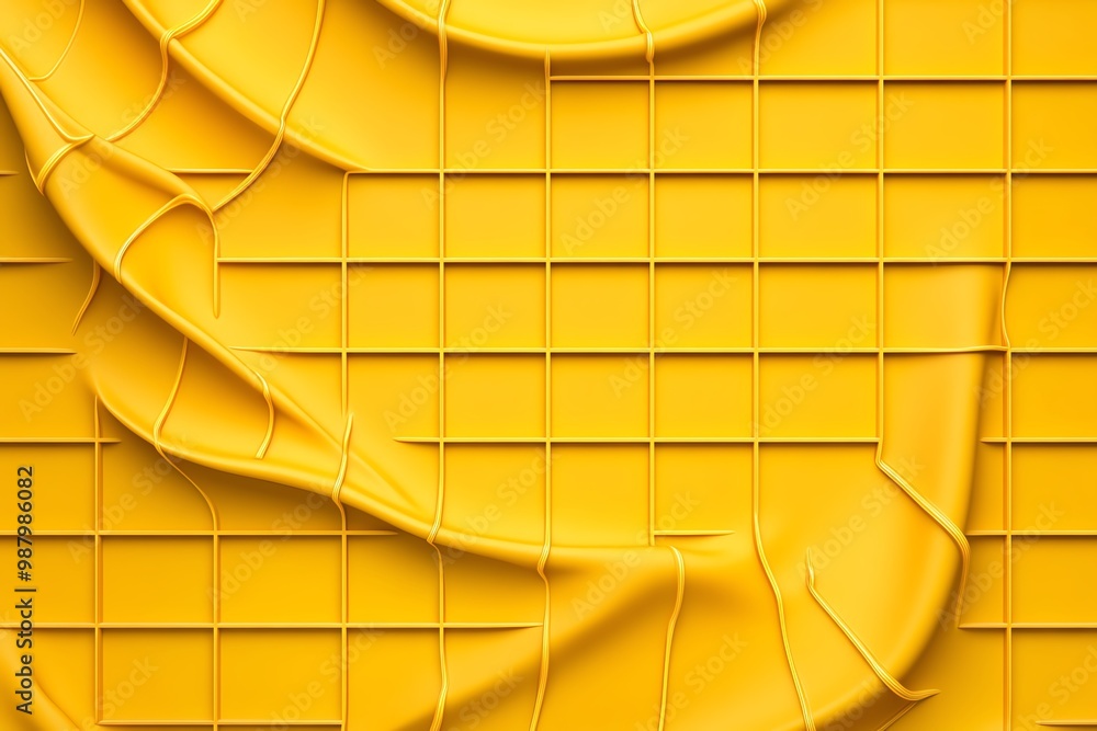 Poster mustard yellow abstract grid pattern, used in a clean, modern design for digital or print media