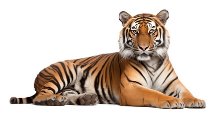 Tiger Resting Isolated on Transparent Background PNG
