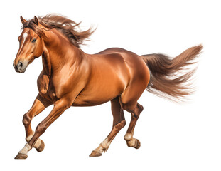Obraz premium Horse Running Isolated on Transparent Background PNG 