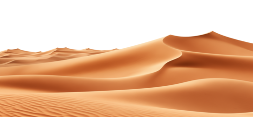 Desert Sand Dunes Landscape Isolated on Transparent Background PNG
