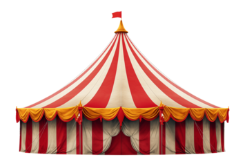Circus Tent Big Top Isolated on Transparent Background PNG
