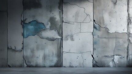 abstract background texture of a grungy industrial style wall with a cracked and weathered concrete surface