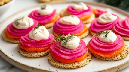 Fototapeta premium Elegant Smoked Carrot Lox Plating for Gourmet Dishes