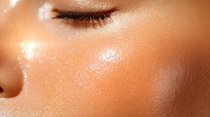 Fototapeta premium Visual time-lapse capturing the transformation of clogged pores before and after blackhead extraction, smooth skin emerging, Realistic, Bright Lighting