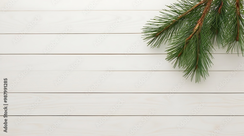 Poster minimalist and clean image featuring a light wooden background with horizontal planks and a small cl