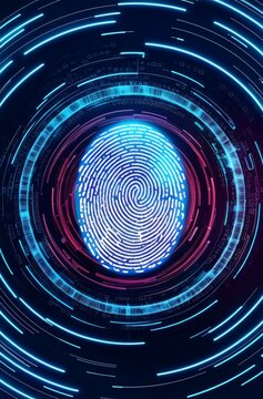 Security and privacy and sefty and data protaction background concept. digital fingerprint or swirl pattern for identity.