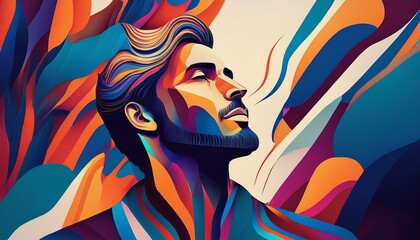 Obraz premium Abstract portraits of a person