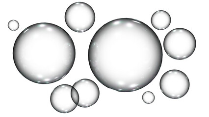 Bubbles, randomly spread 3