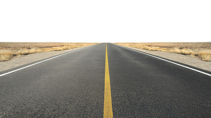 Asphalt road isolated over a transparent background