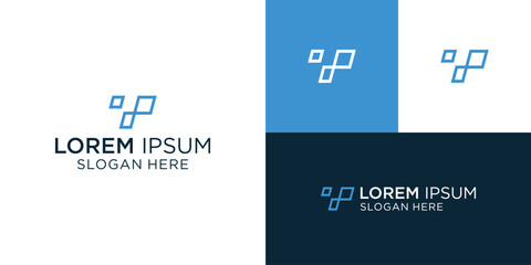 Letter TP Creative Icon Logo Design, TP logo, Letter T and P logo design combination, P and T icons