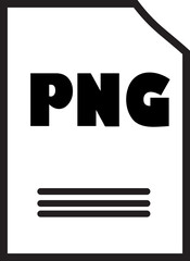 PNG File Icon:  A clean, bold icon representing a PNG image file. Perfect for web design, software interfaces, and digital asset presentations. 