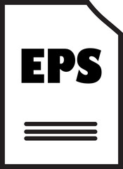 EPS File Icon: A clean, bold icon representing an EPS file. Perfect for graphic design, software, and technology related projects.  