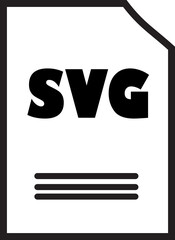 SVG File Icon:  A clean and modern vector graphic depicting an SVG file icon. Perfect for web design, software interfaces, and presentations.  