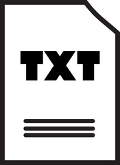 TXT File Icon: Simple and Bold 
