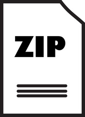 Zip File Icon: Compressed Data Symbol 
