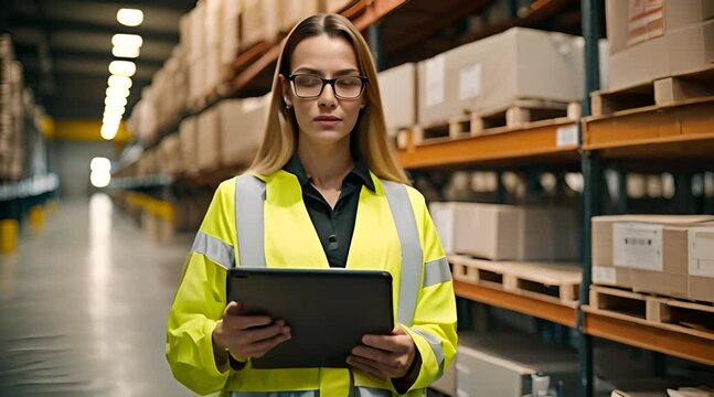 Video of a Female Logistics Worker Doing Stock Opname